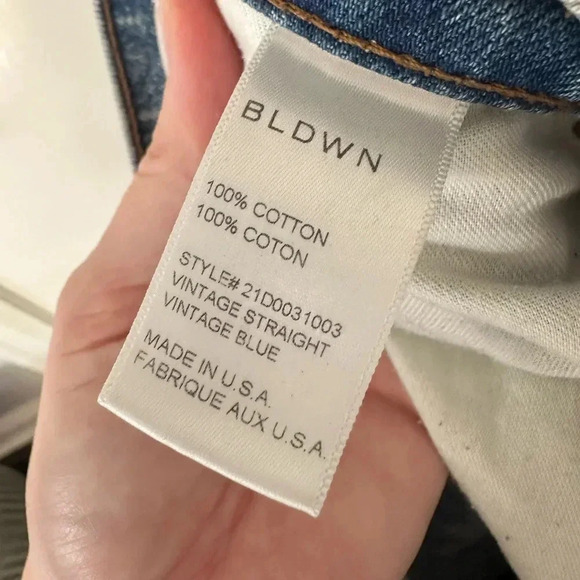 BLDWN Vintage Straight Jean in Vintage Blue. - Picture 6 of 7